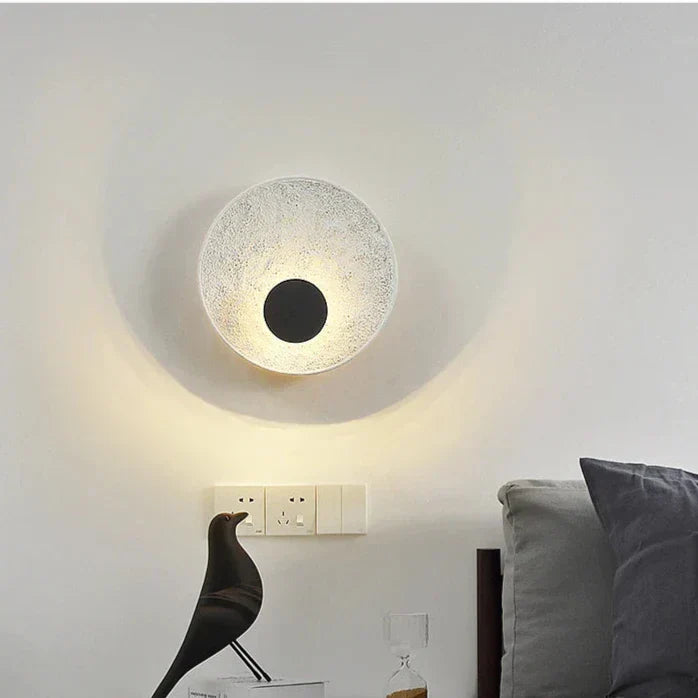 Round Moon Globe Wall Light – Contemporary Elegance with Soft LED Glow