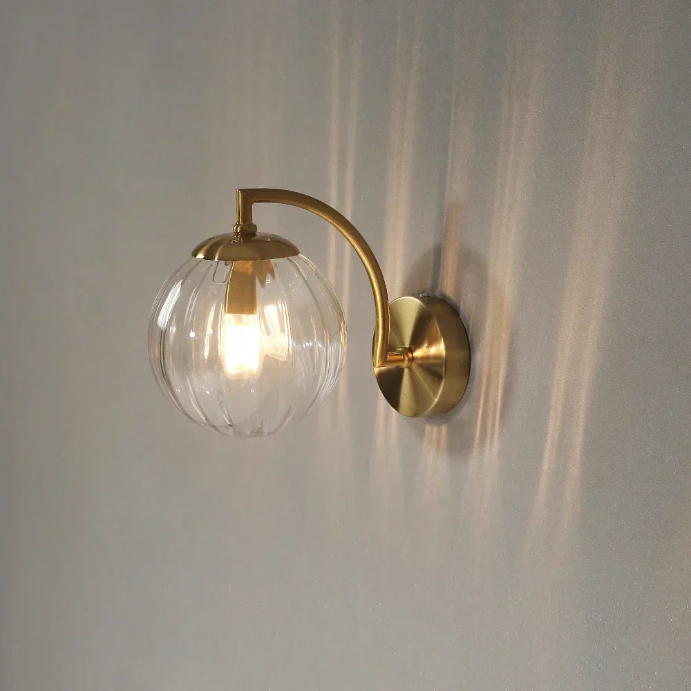 Glass Ball Wall Sconce – Modern Metal & Glass Light for Stylish Interior