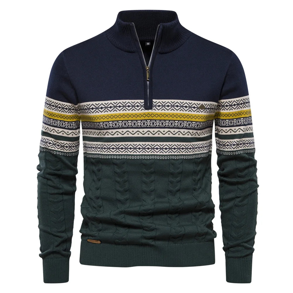 Garry Quarter-Zip Sweater – Timeless Style & Cozy Warmth in a Premium Cotton Blend