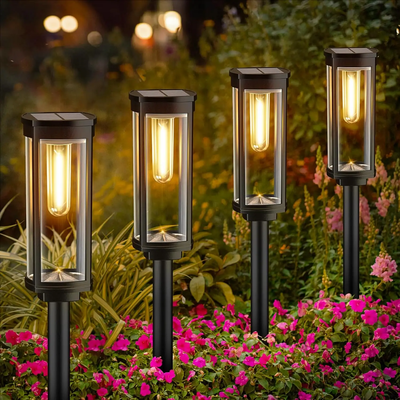 SolarGlow LED Lantern – Elegant Solar-Powered Outdoor Lighting