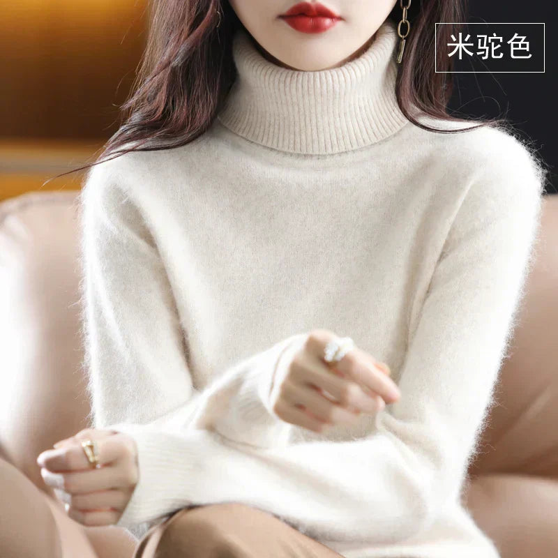 Emma Cashmere Turtleneck Sweater – Luxurious Softness & Timeless Elegance