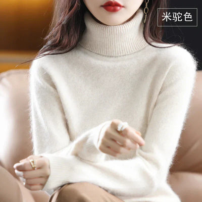Emma Cashmere Turtleneck Sweater – Luxurious Softness & Timeless Elegance