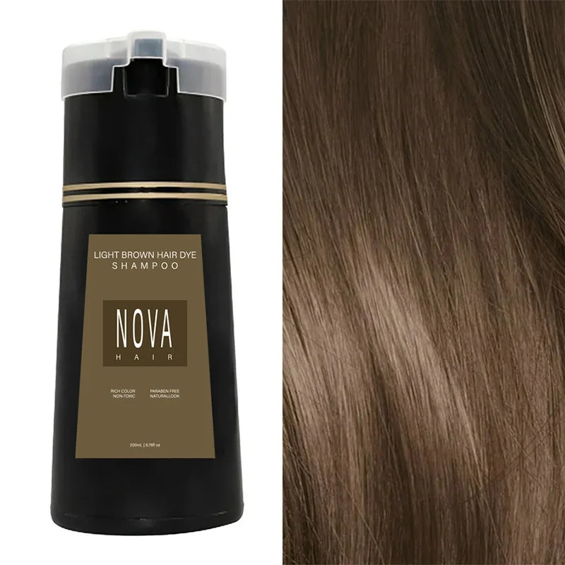 NovaHair Instant Dye Shampoo – Fast & Gentle Hair Coloring