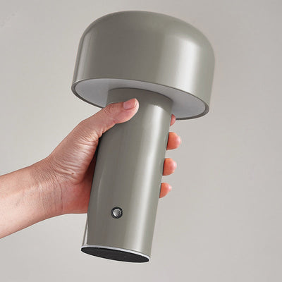 Italian Mushroom Cordless Table Lamp – Dimmable LED with Elegant Chrome Finish