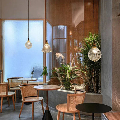 Crystal Glass Pendant Light – Minimalist Nordic Elegance for Dining Spaces