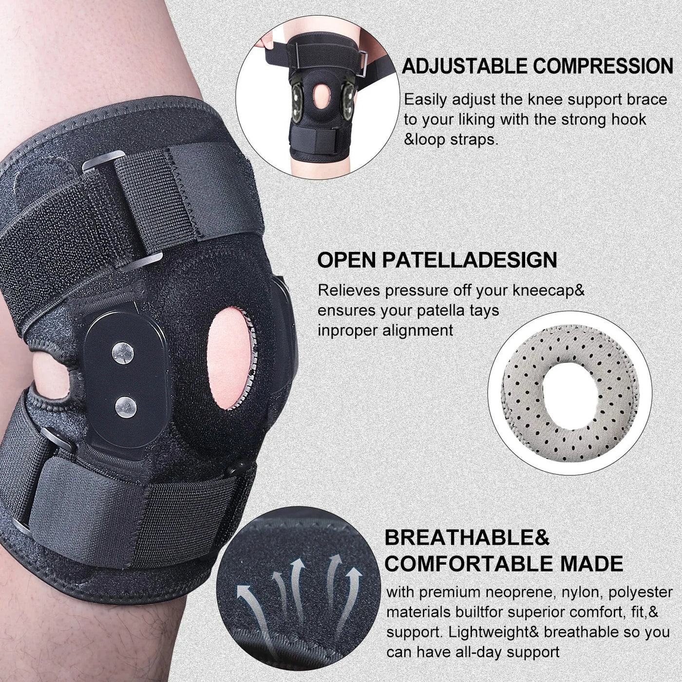 MoveEase Knee Brace – Adjustable Support for Pain Relief and Enhanced Mobility