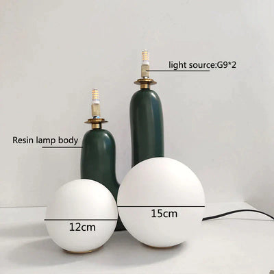 Cactus Table Lamp – Modern LED Touch Lamp with Milky Glass Spheres