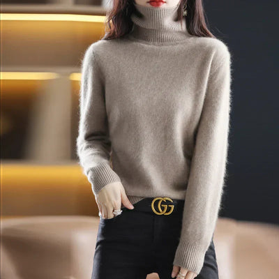 Emma Cashmere Turtleneck Sweater – Luxurious Softness & Timeless Elegance