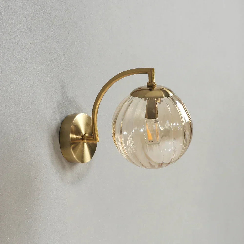 Glass Ball Wall Sconce – Modern Metal & Glass Light for Stylish Interior
