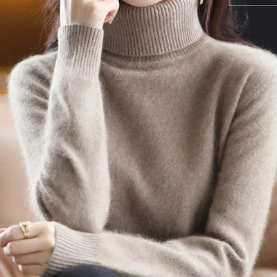 Emma Cashmere Turtleneck Sweater – Luxurious Softness & Timeless Elegance