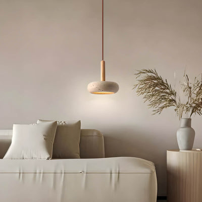 OSHO Stone Pendant Light – Elegant Travertine Design for a Natural Touch