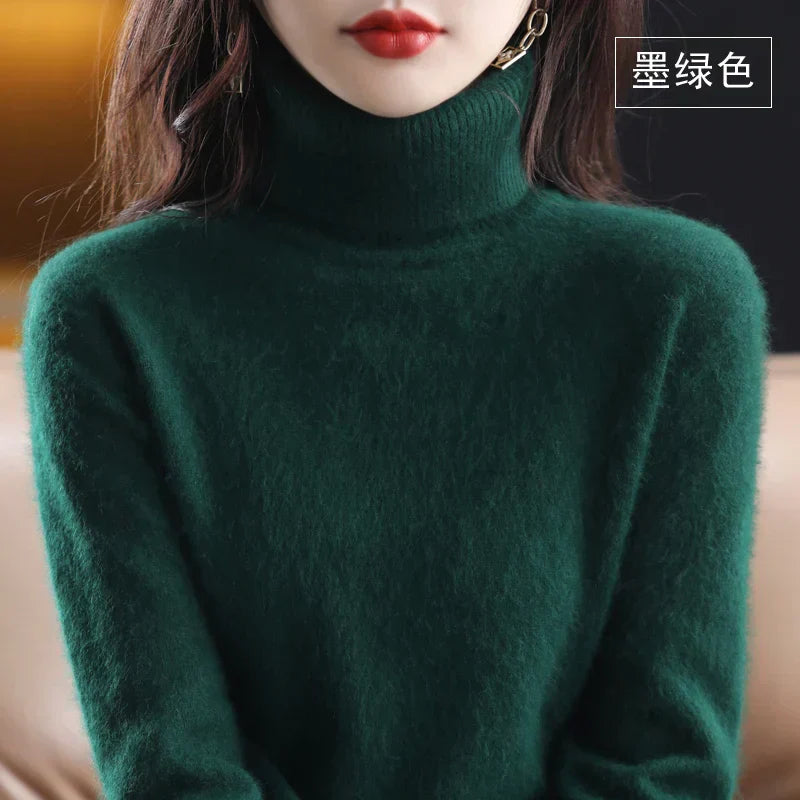 Emma Cashmere Turtleneck Sweater – Luxurious Softness & Timeless Elegance