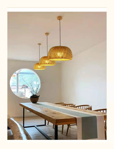 Bamboo Brilliance Pendant Light – Handcrafted Elegance in Natural Bamboo
