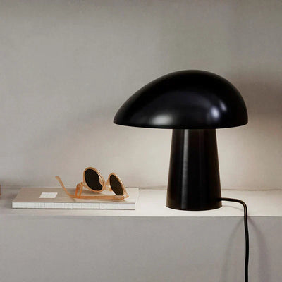 Juno Scandinavian Table Lamp – Modern Mushroom-Inspired Design with Wood Accents