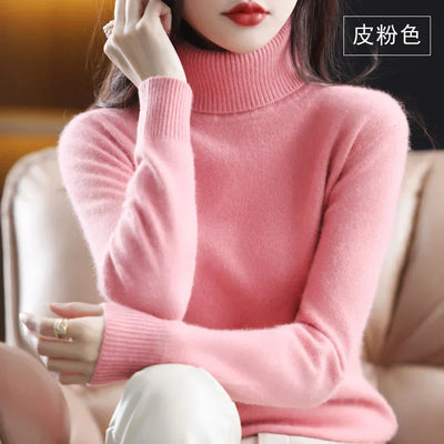 Emma Cashmere Turtleneck Sweater – Luxurious Softness & Timeless Elegance