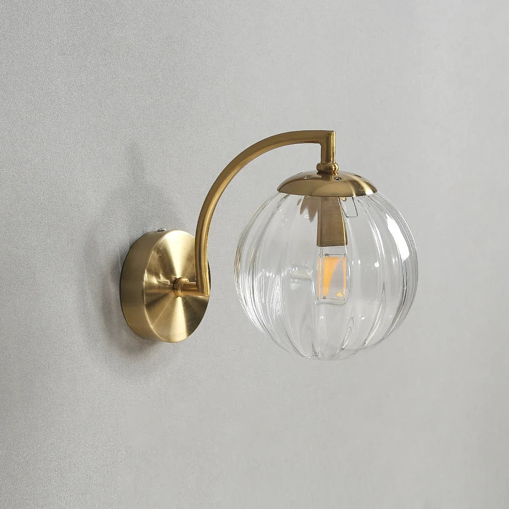 Glass Ball Wall Sconce – Modern Metal & Glass Light for Stylish Interior