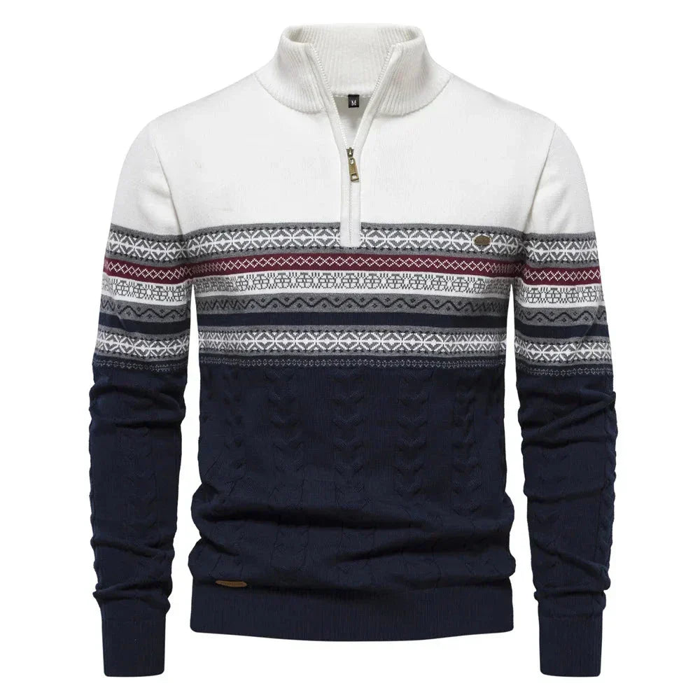 Garry Quarter-Zip Sweater – Timeless Style & Cozy Warmth in a Premium Cotton Blend