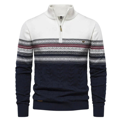 Garry Quarter-Zip Sweater – Timeless Style & Cozy Warmth in a Premium Cotton Blend