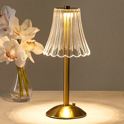Golden Crystal Touch Lamp – Wireless Dimmable LED Table Light with Adjustable Colour Temperature (USB-C)