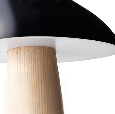 Juno Scandinavian Table Lamp – Modern Mushroom-Inspired Design with Wood Accents