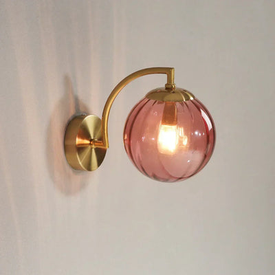 Glass Ball Wall Sconce – Modern Metal & Glass Light for Stylish Interior