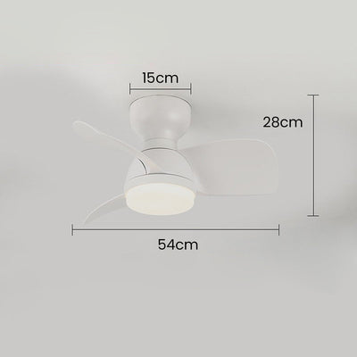 Modern Wooden Ceiling Fan with LED Light & Remote Control (54cm, 3-Colour Light, 220V-240V)