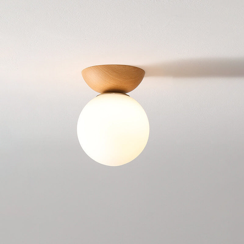 Log Japanese Pendant Lamp – Minimalist LED Ceiling Light with Adjustable Colour Modes