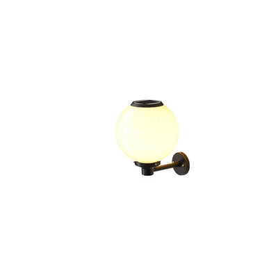 Solar-Powered LED Globe Wall Light – Elegant Outdoor Lamp for Pathways & Entrances