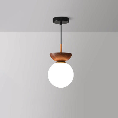 Log Japanese Pendant Lamp – Minimalist LED Ceiling Light with Adjustable Colour Modes
