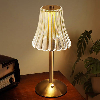 Golden Crystal Touch Lamp – Wireless Dimmable LED Table Light with Adjustable Colour Temperature (USB-C)