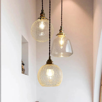Crystal Glass Pendant Light – Minimalist Nordic Elegance for Dining Spaces
