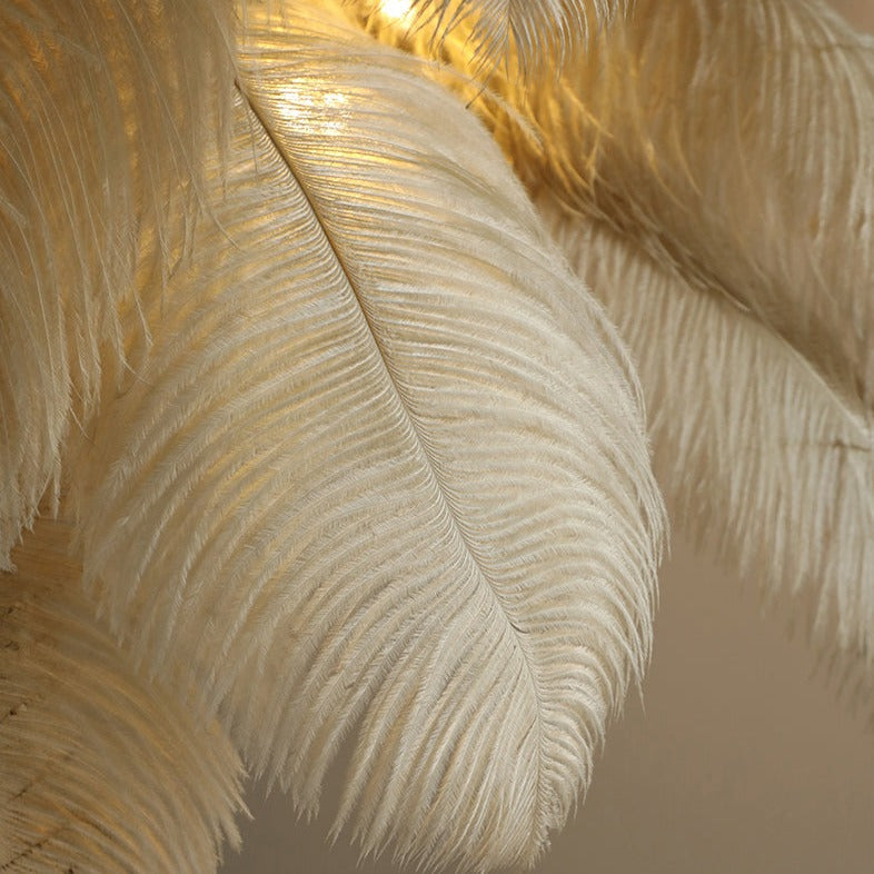 Ostrich Feather Floor Lamp – Luxurious Statement Lighting for Elegant Interiors