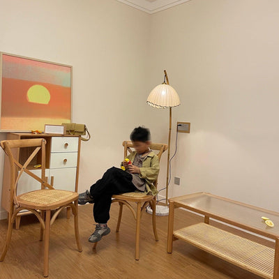 Japanese Bamboo Floor Lamp – Minimalist Zen-Inspired Lighting for a Tranquil Atmosphere