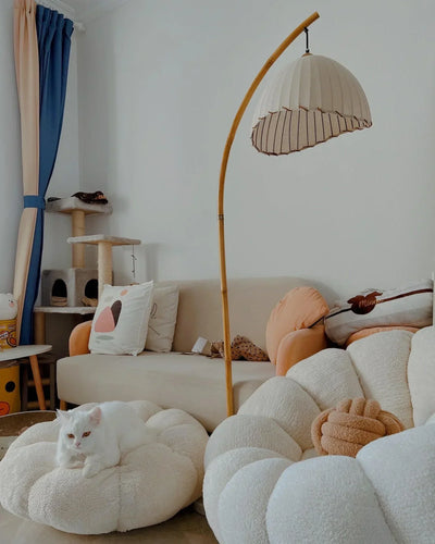 Japanese Bamboo Floor Lamp – Minimalist Zen-Inspired Lighting for a Tranquil Atmosphere