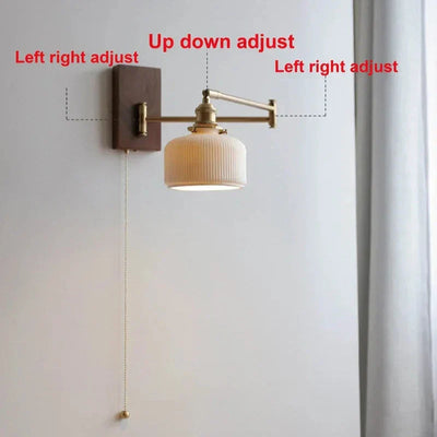 Modern Ceramic & Wood Wall Light – Contemporary Accent for Stylish Interiors