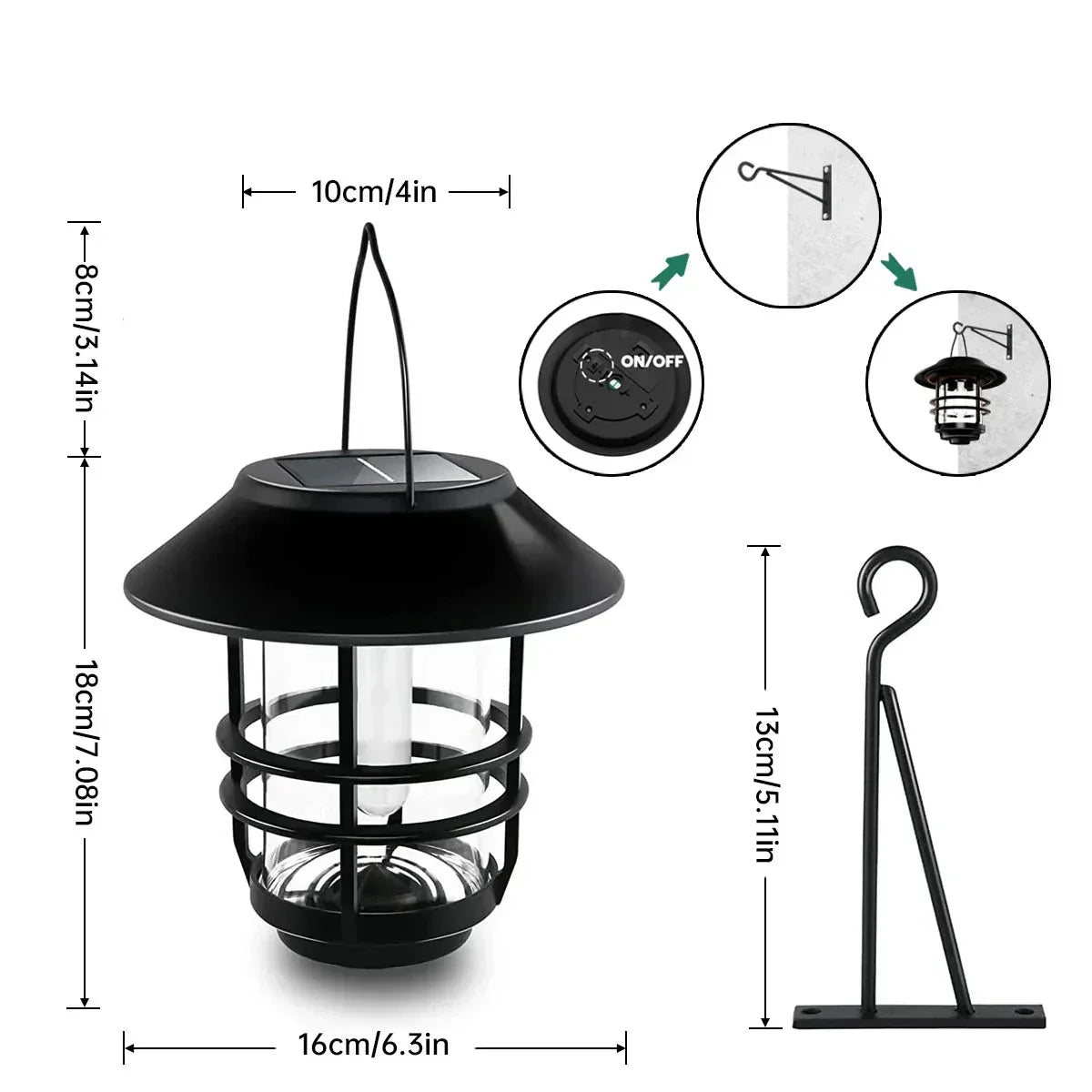 LumiFlare Solar Wall Lanterns - Flickering Flame Effect for Outdoor Ambiance