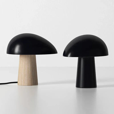 Juno Scandinavian Table Lamp – Modern Mushroom-Inspired Design with Wood Accents