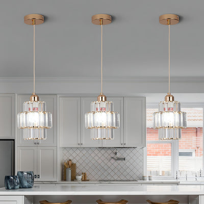 Fernando Glass Crystal Ceiling Light – Elegant Hanging Pendant with E27 Socket