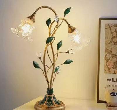 French Flower Table Lamp – Vintage Elegance with a Touch of Romance