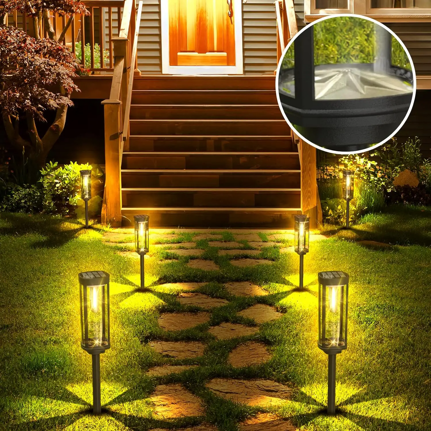 SolarGlow LED Lantern – Elegant Solar-Powered Outdoor Lighting