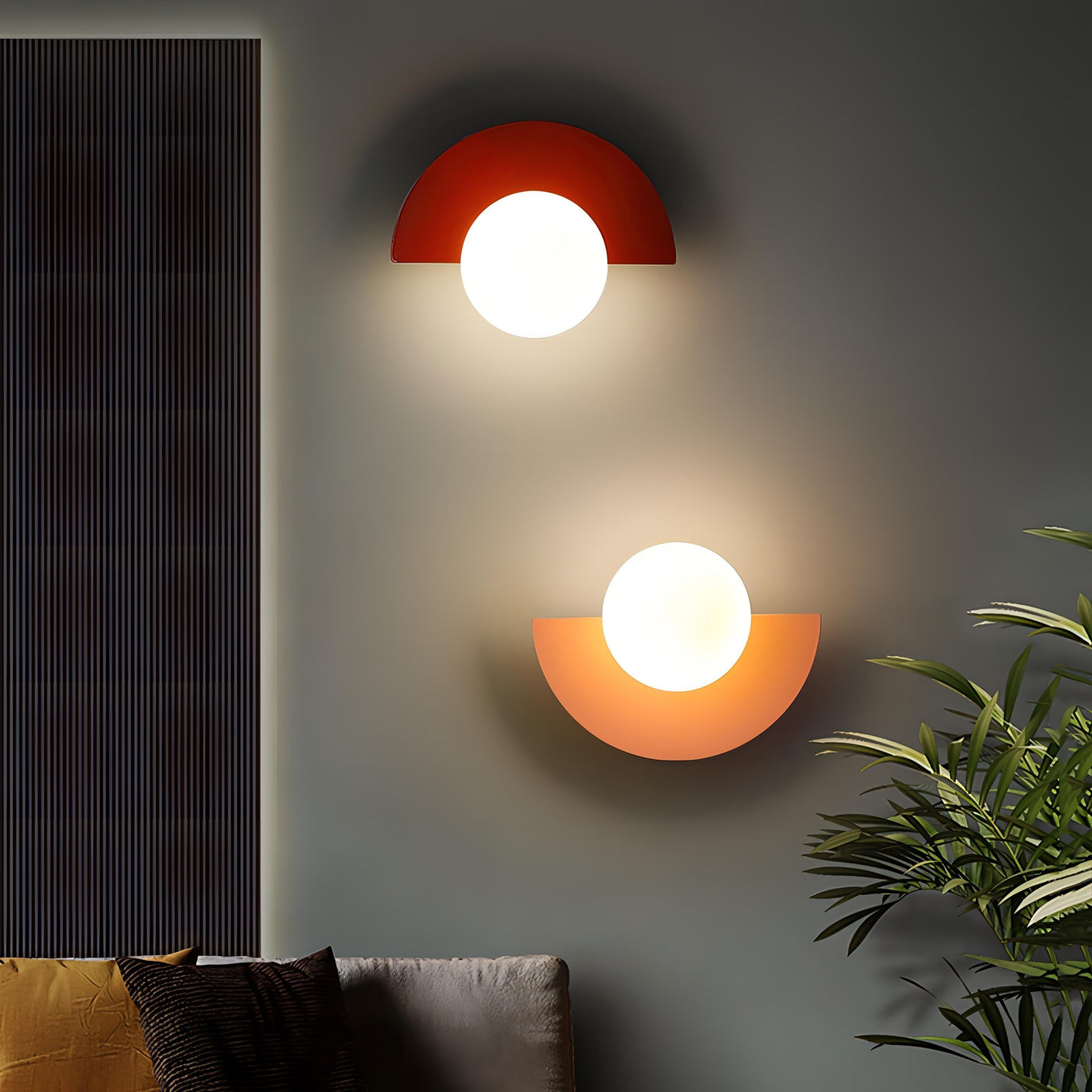 Nordic Summit Wall Light – Modern Half-Circle Wall Sconce with Touch Control