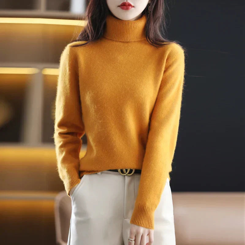 Emma Cashmere Turtleneck Sweater – Luxurious Softness & Timeless Elegance