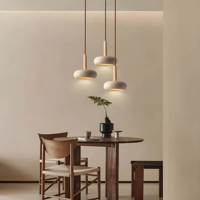 OSHO Stone Pendant Light – Elegant Travertine Design for a Natural Touch