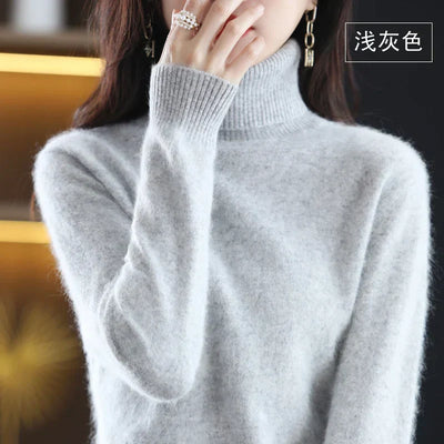 Emma Cashmere Turtleneck Sweater – Luxurious Softness & Timeless Elegance
