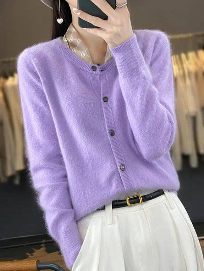 Pure Mink Cashmere Cardigan – Luxurious Warmth and Timeless Style