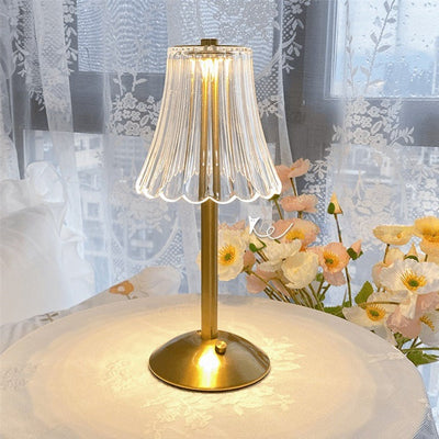 Golden Crystal Touch Lamp – Wireless Dimmable LED Table Light with Adjustable Colour Temperature (USB-C)