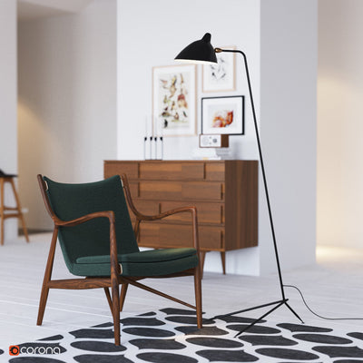 Mouille-Inspired Three-Arm Floor Lamp – Sculptural Lighting with Adjustable Arms