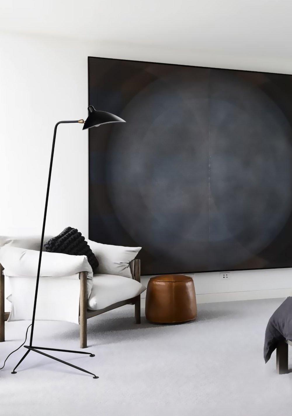 Mouille-Inspired Three-Arm Floor Lamp – Sculptural Lighting with Adjustable Arms