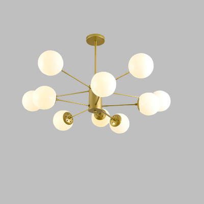 NobleLuminance Glass Ball Chandelier – Timeless Elegance for Luxurious Interiors