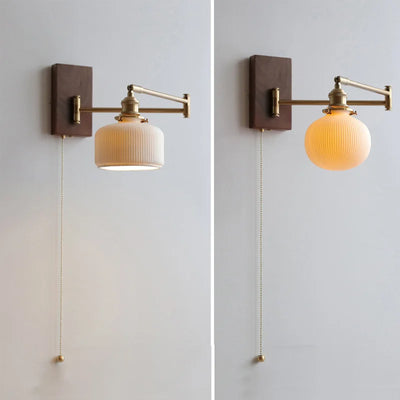 Modern Ceramic & Wood Wall Light – Contemporary Accent for Stylish Interiors